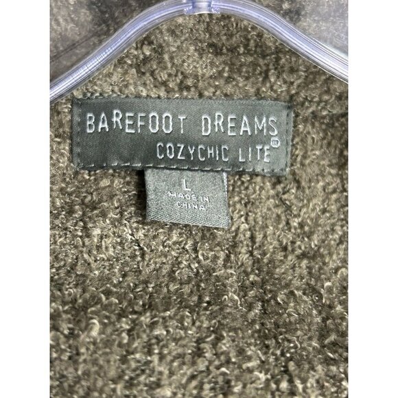 Barefoot Dreams Catalina Cardigan Womens Large CozyChic Lite Long Sweater Green - Picture 6 of 7